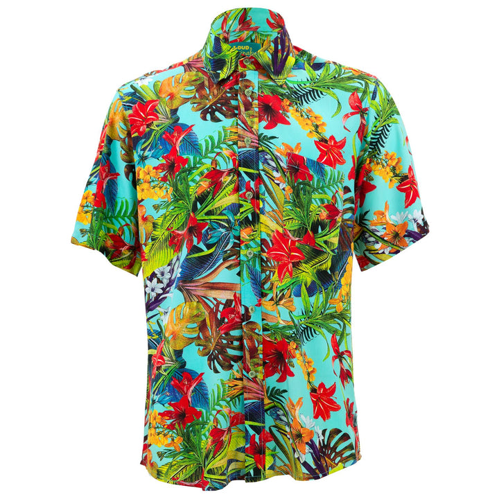 Regular Fit Short Sleeve Shirt - Tropical Lily
