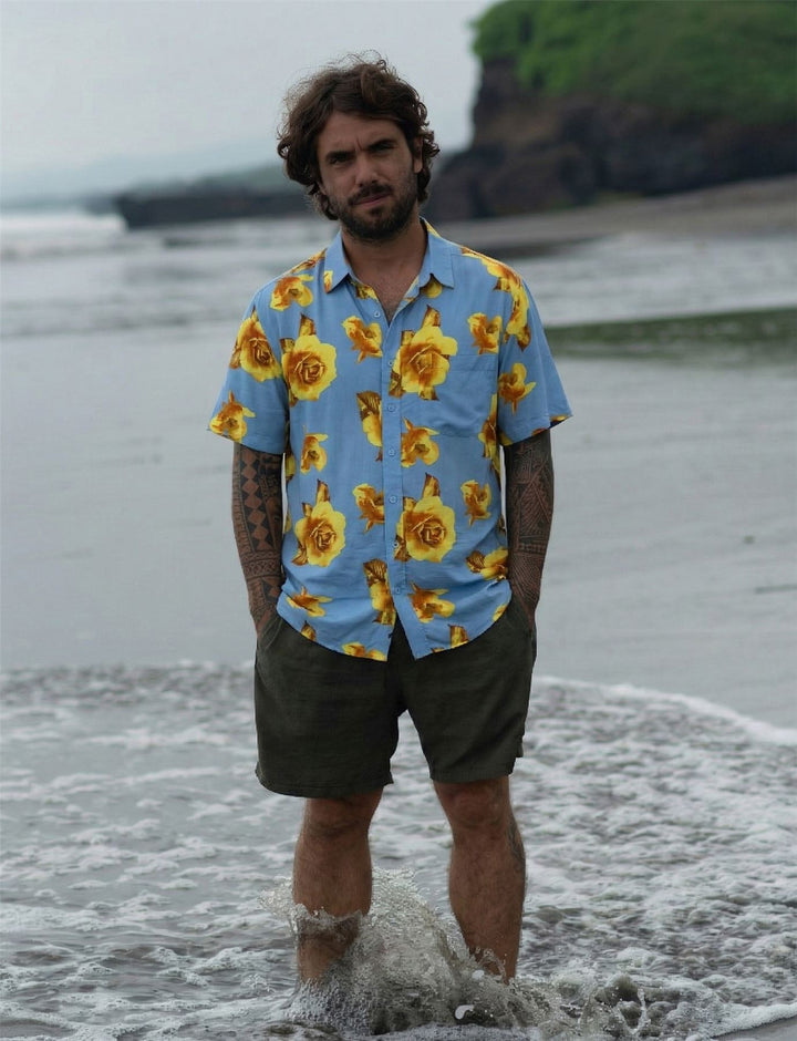 Regular Fit Short Sleeve Shirt - Golden Petal