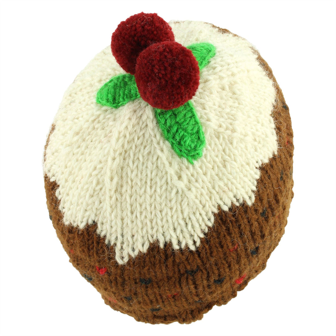 Wool Knit Christmas Pudding Hat