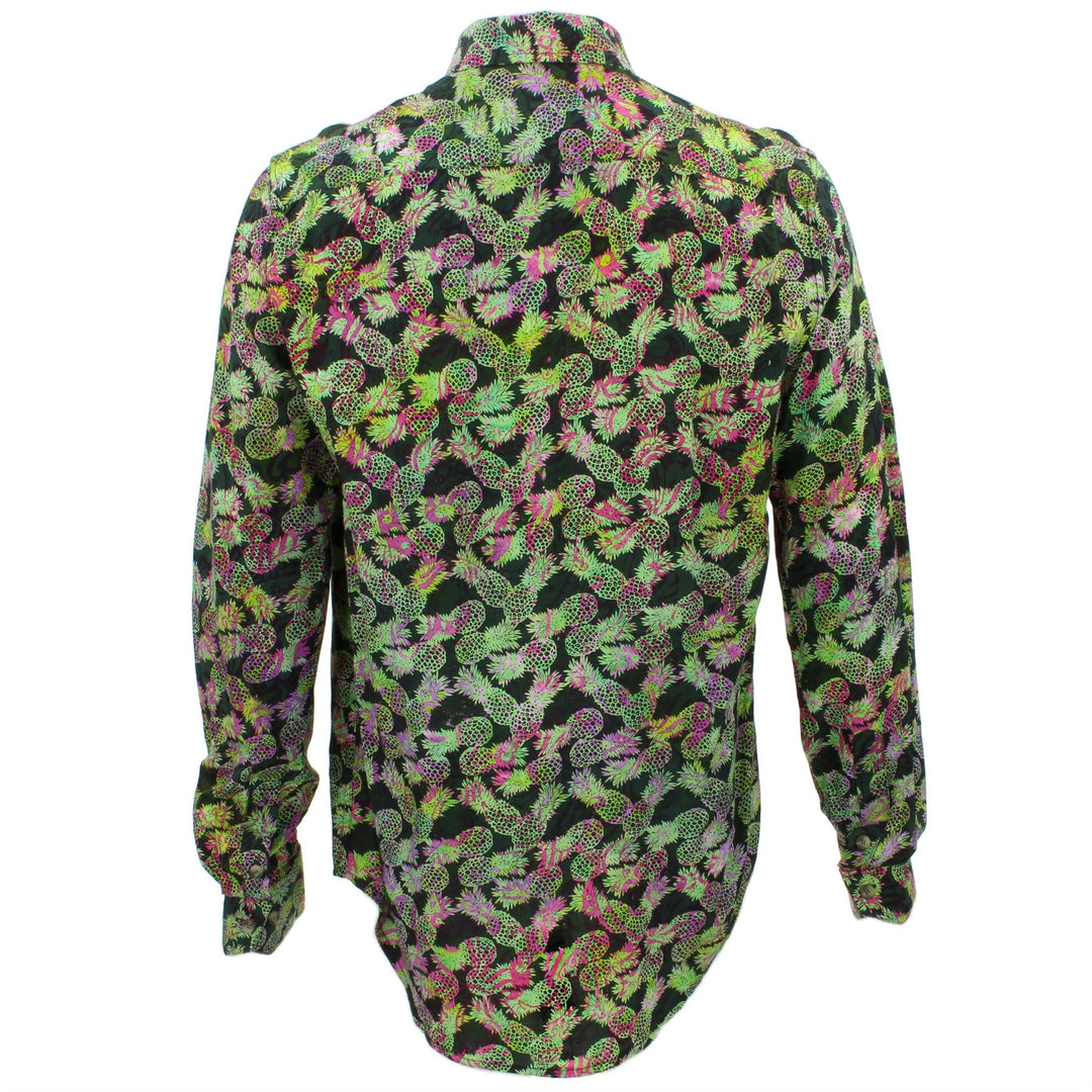 Tailored Fit Long Sleeve Shirt - Multi-coloured Pineapples