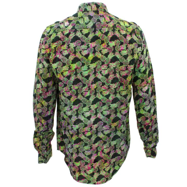 Tailored Fit Long Sleeve Shirt - Multi-coloured Pineapples