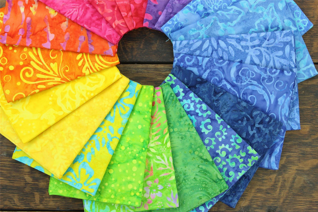 Fat Quarter - 20 Pieces of 19" x 20" Cotton Batik