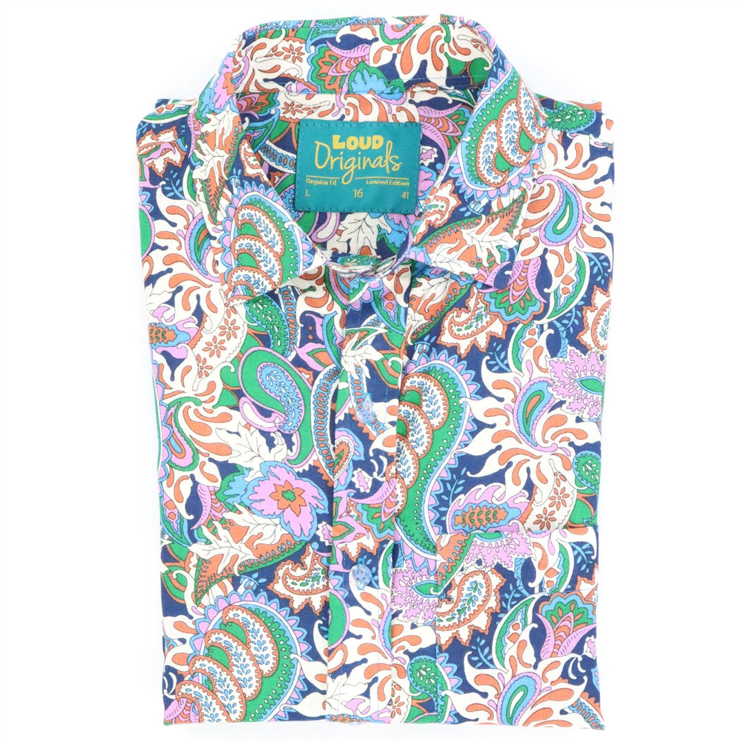 Regular Fit Short Sleeve Shirt - Garden Paisley