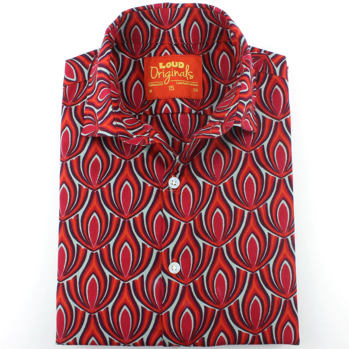 Tailored Fit Long Sleeve Shirt - Red Claw