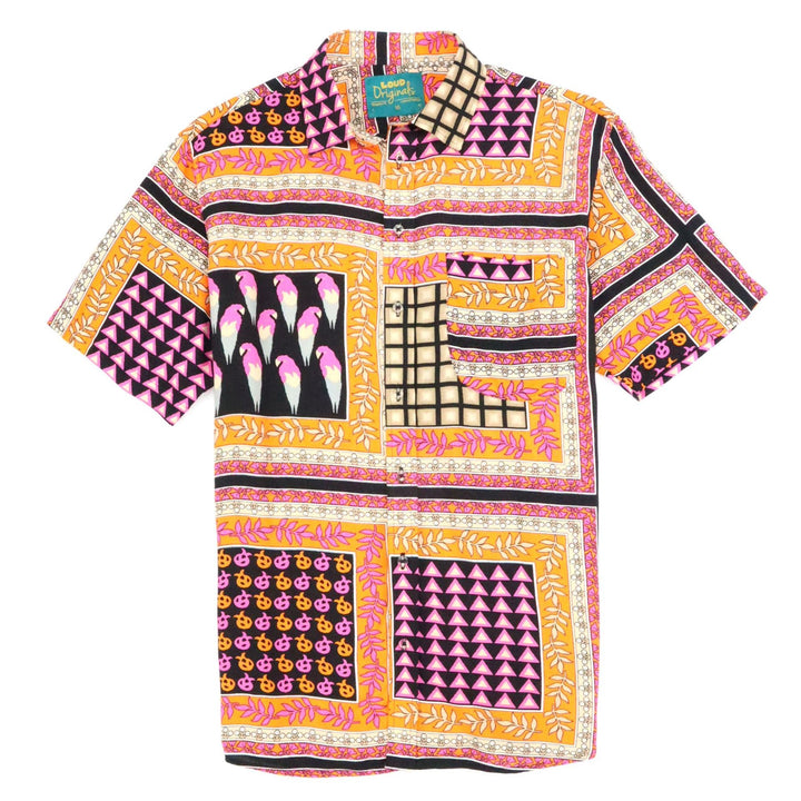 Regular Fit Short Sleeve Shirt - Parrot Panel