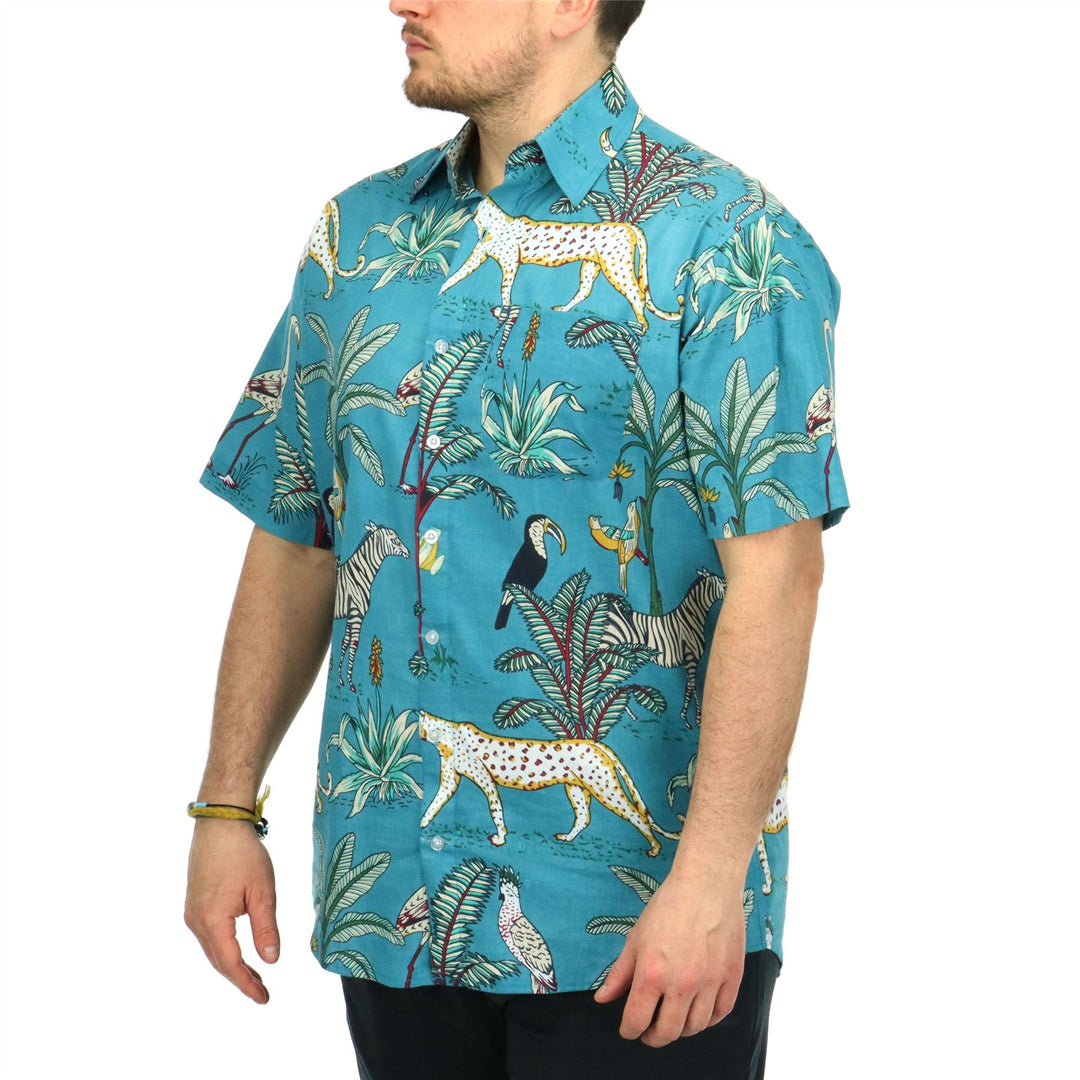 Regular Fit Short Sleeve Shirt - Savanna Jungle Jive