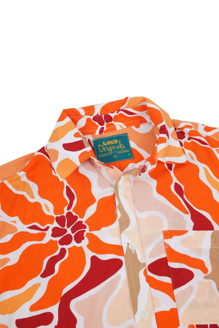 Regular Fit Long Sleeve Shirt - Salmon Reef