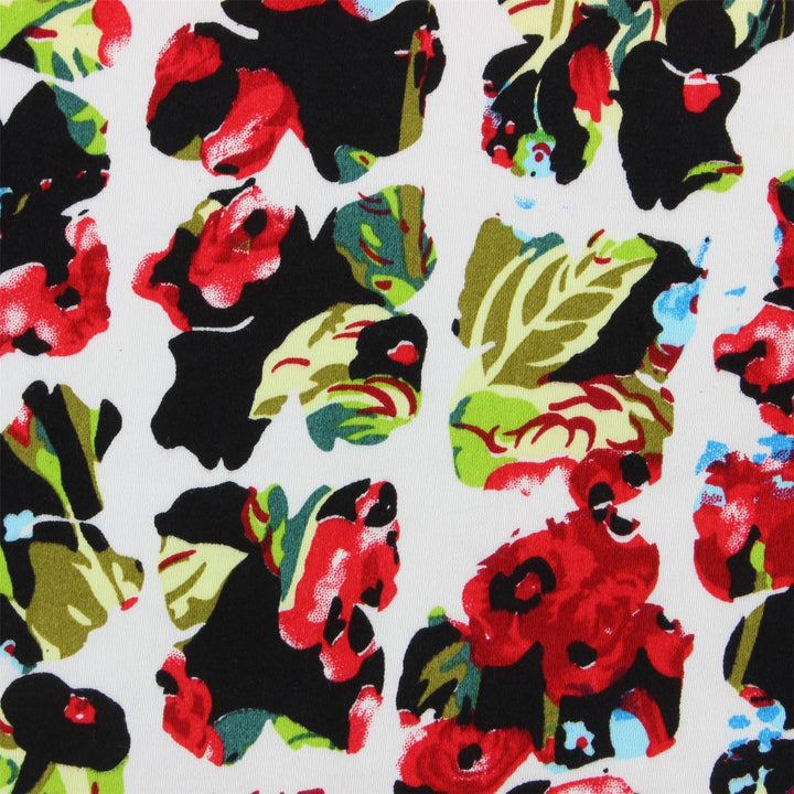 Tailored Fit Long Sleeve Shirt - Abstract Floral Windows Red