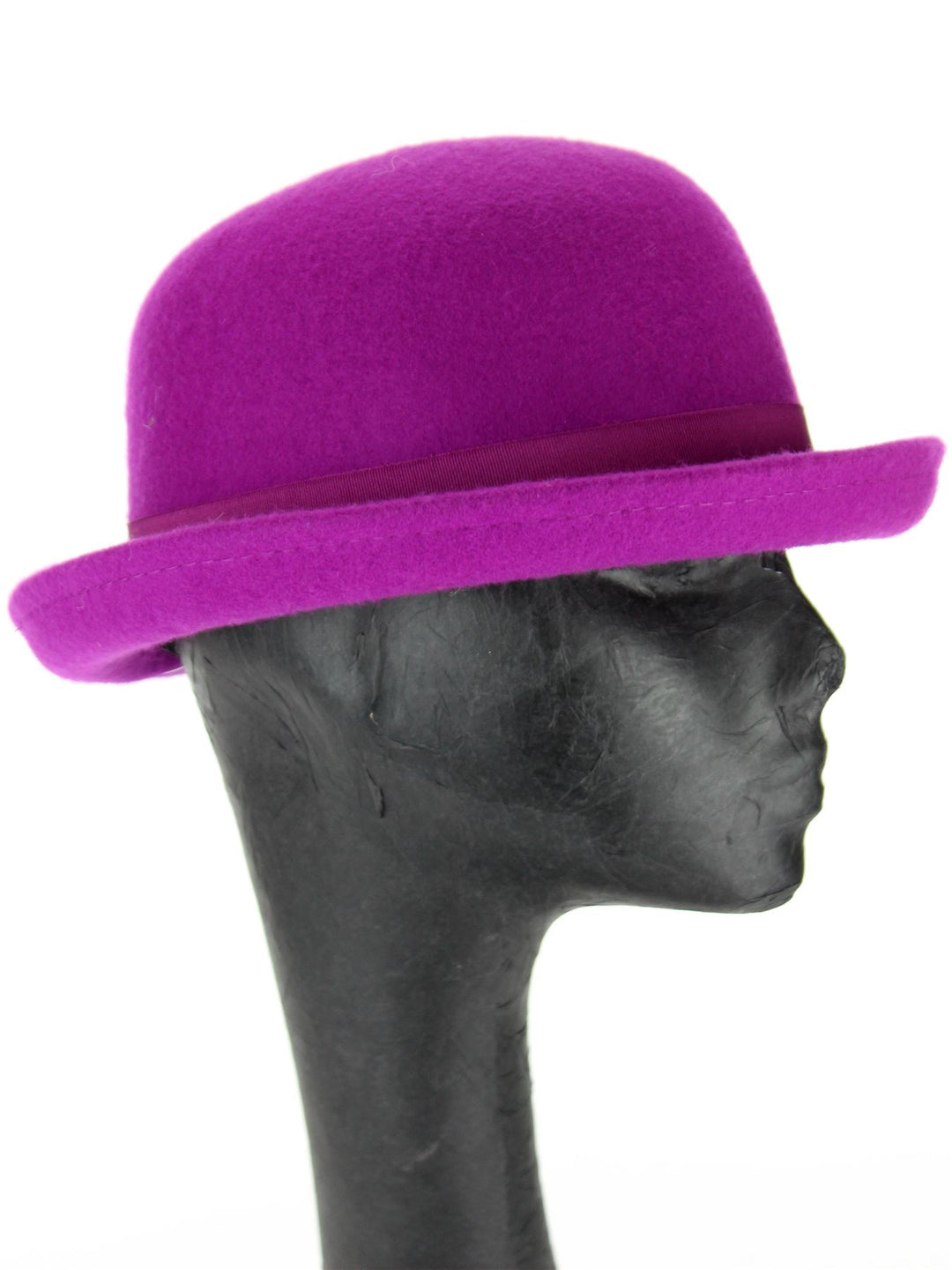 Wool felt bowler Derby hat - Pink