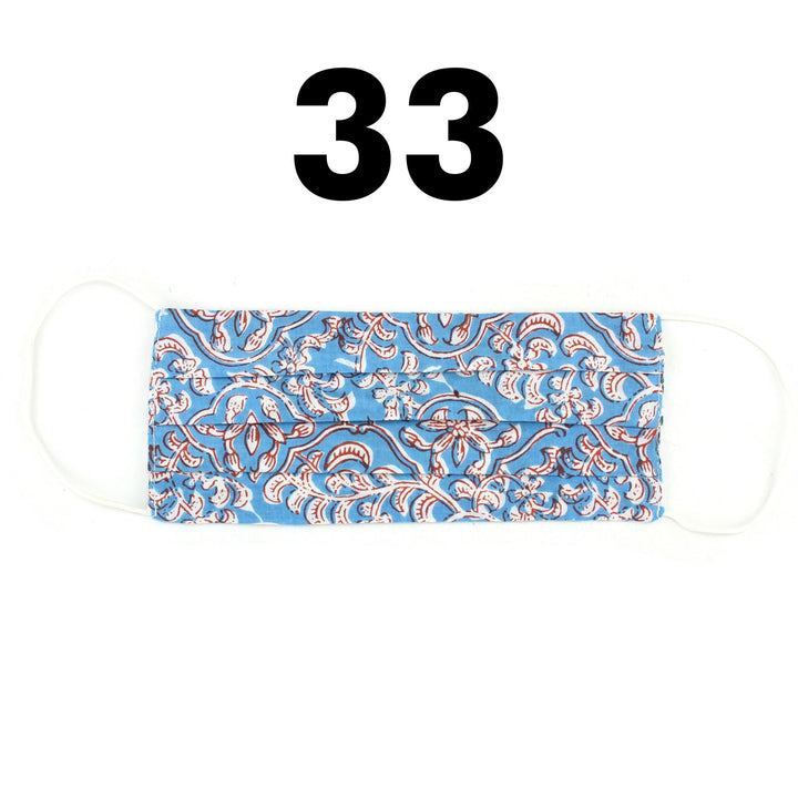 Handmade 100% Cotton Pleated Face-Mask