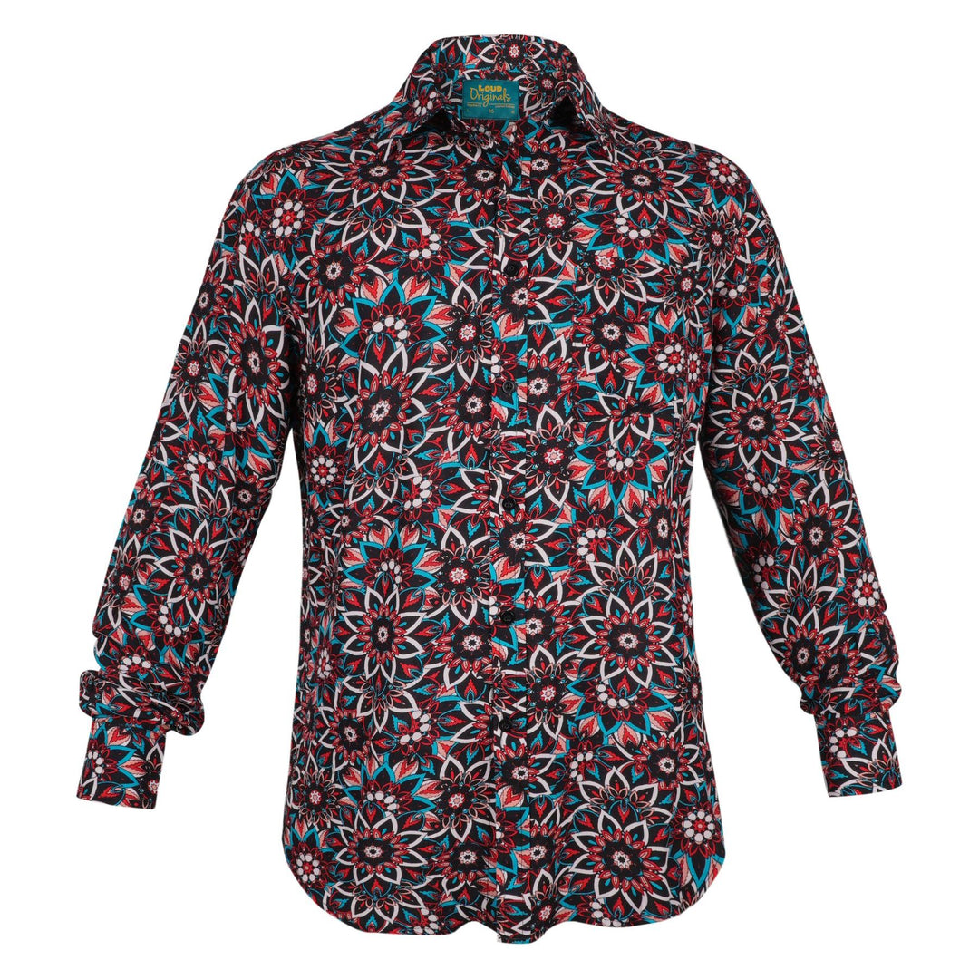 Regular Fit Long Sleeve Shirt - Lotus Kaleidoscope