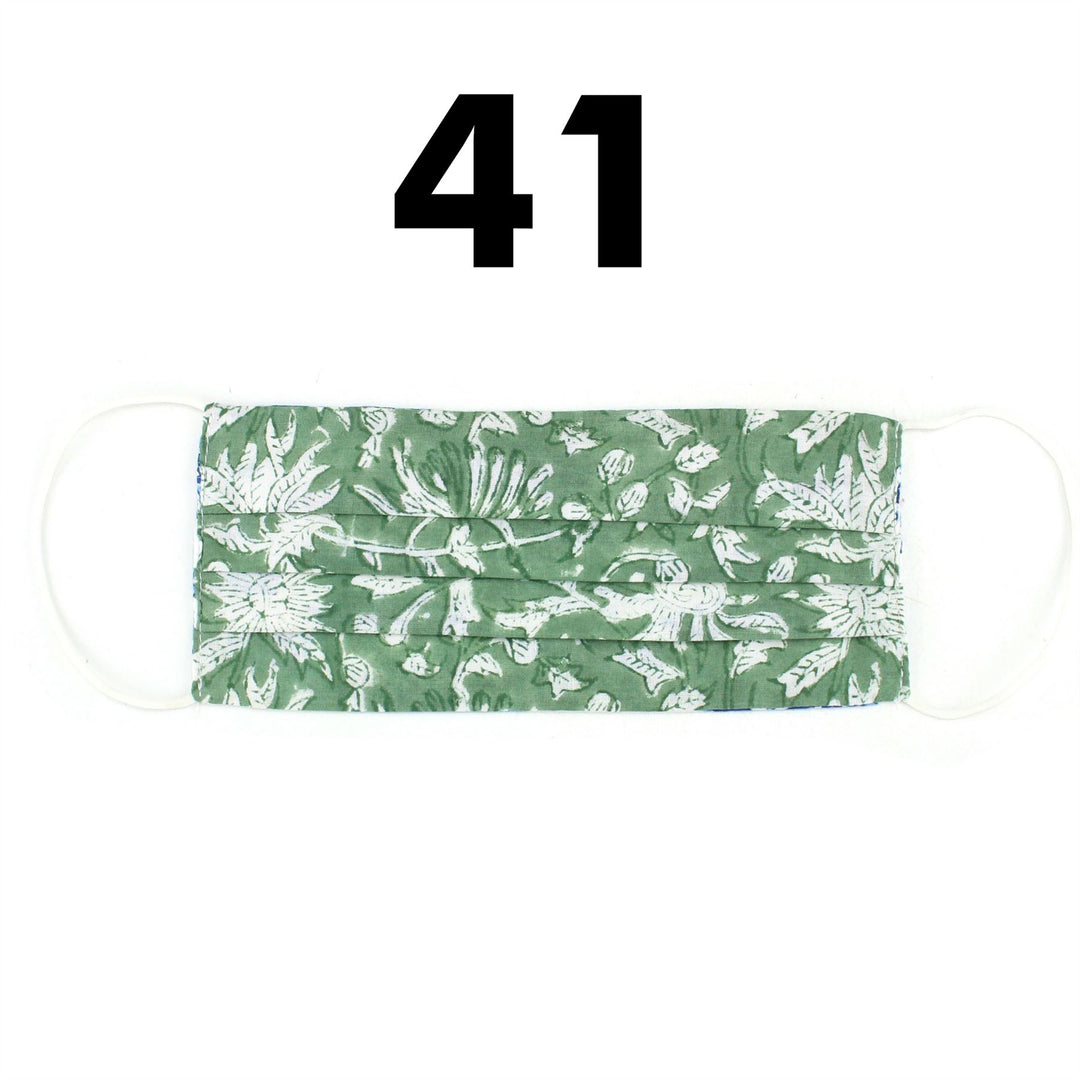 Handmade 100% Cotton Pleated Face-Mask