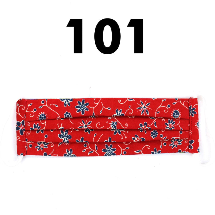 100% Cotton Handmade Pleated Face-Mask