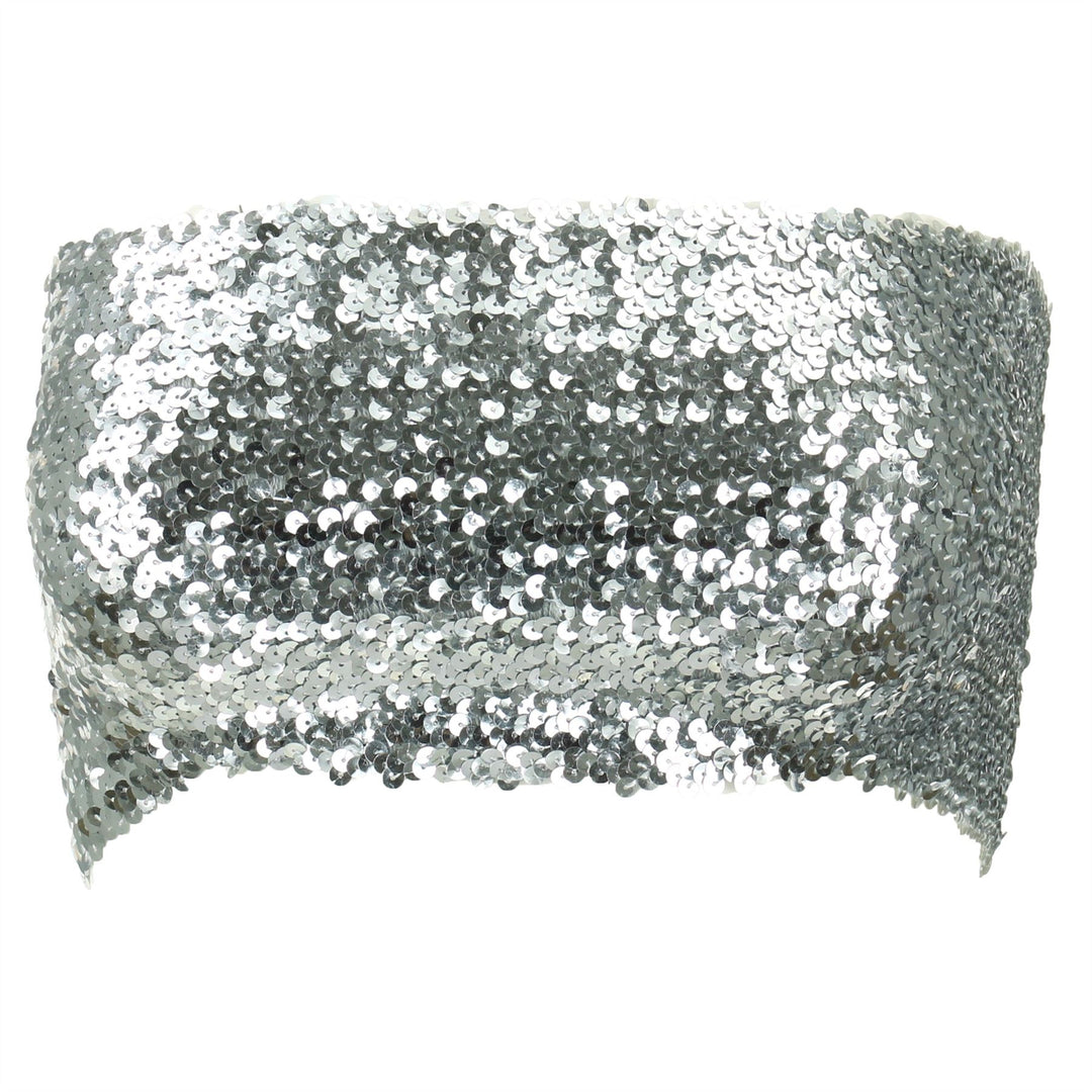 Sequin Boob Tube Top - Silver