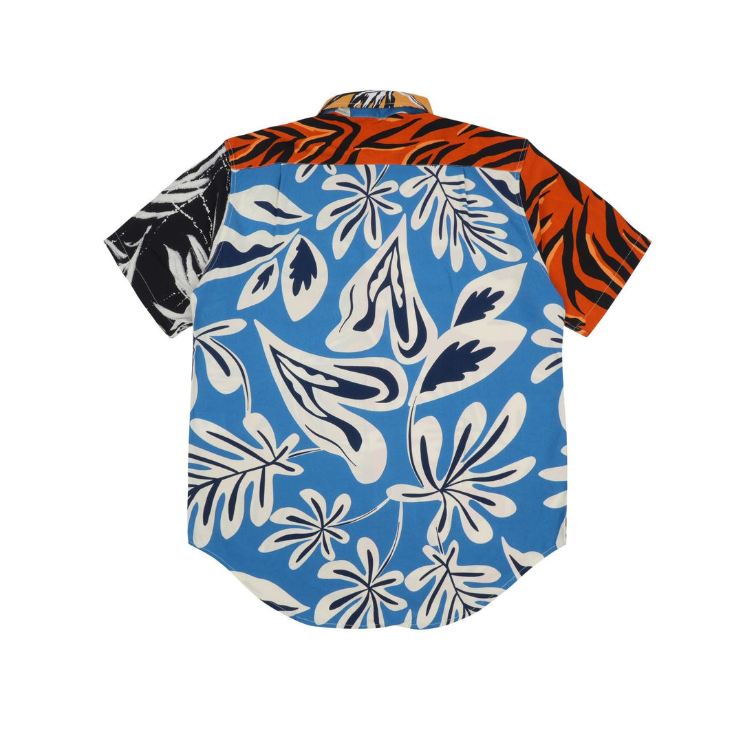 Regular Fit Short Sleeve Shirt - Random Mixed Panel Tropical