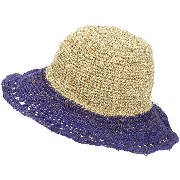 Hemp & Cotton Sun Hat - Two-tone Purple