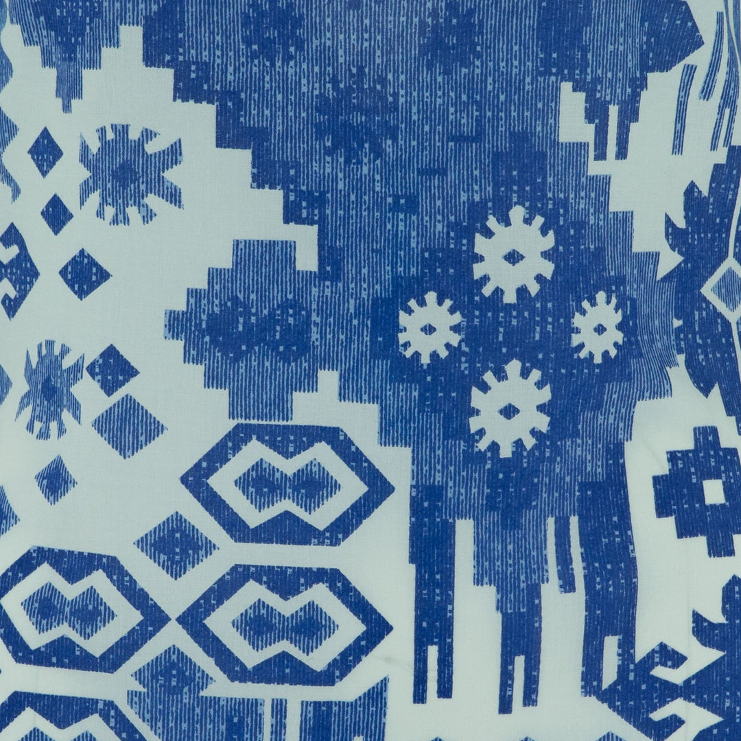 Modern Mini Dress - Blue Aztec