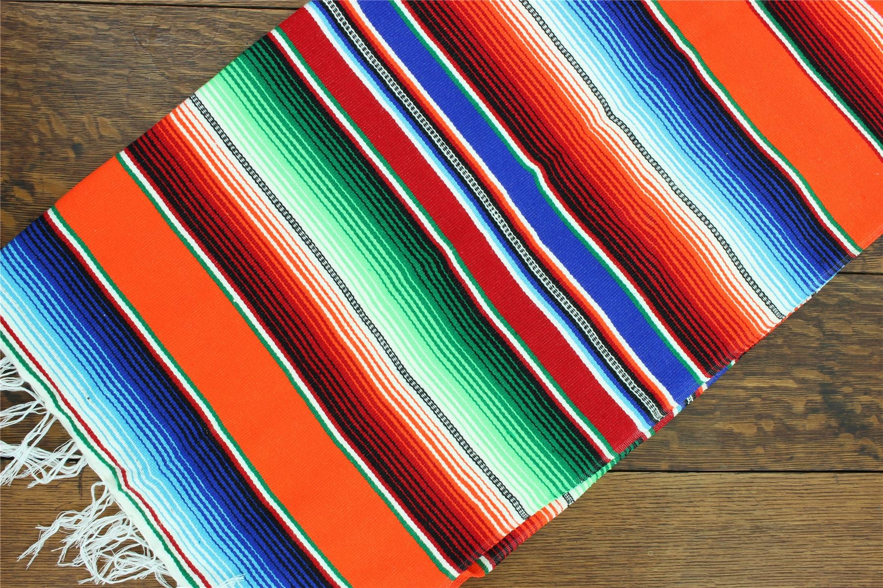 Handwoven Mexican Serape Small 192cm x 88cm - Orange – LoudElephant