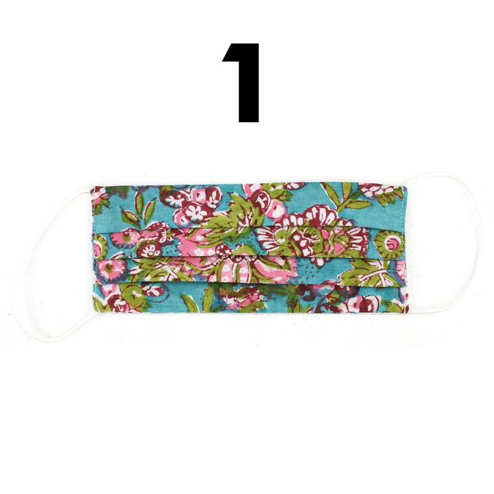 Handmade 100% Cotton Pleated Face-Mask