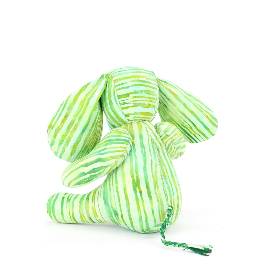 Batik Cotton Friendship Elephant - Green Stripe