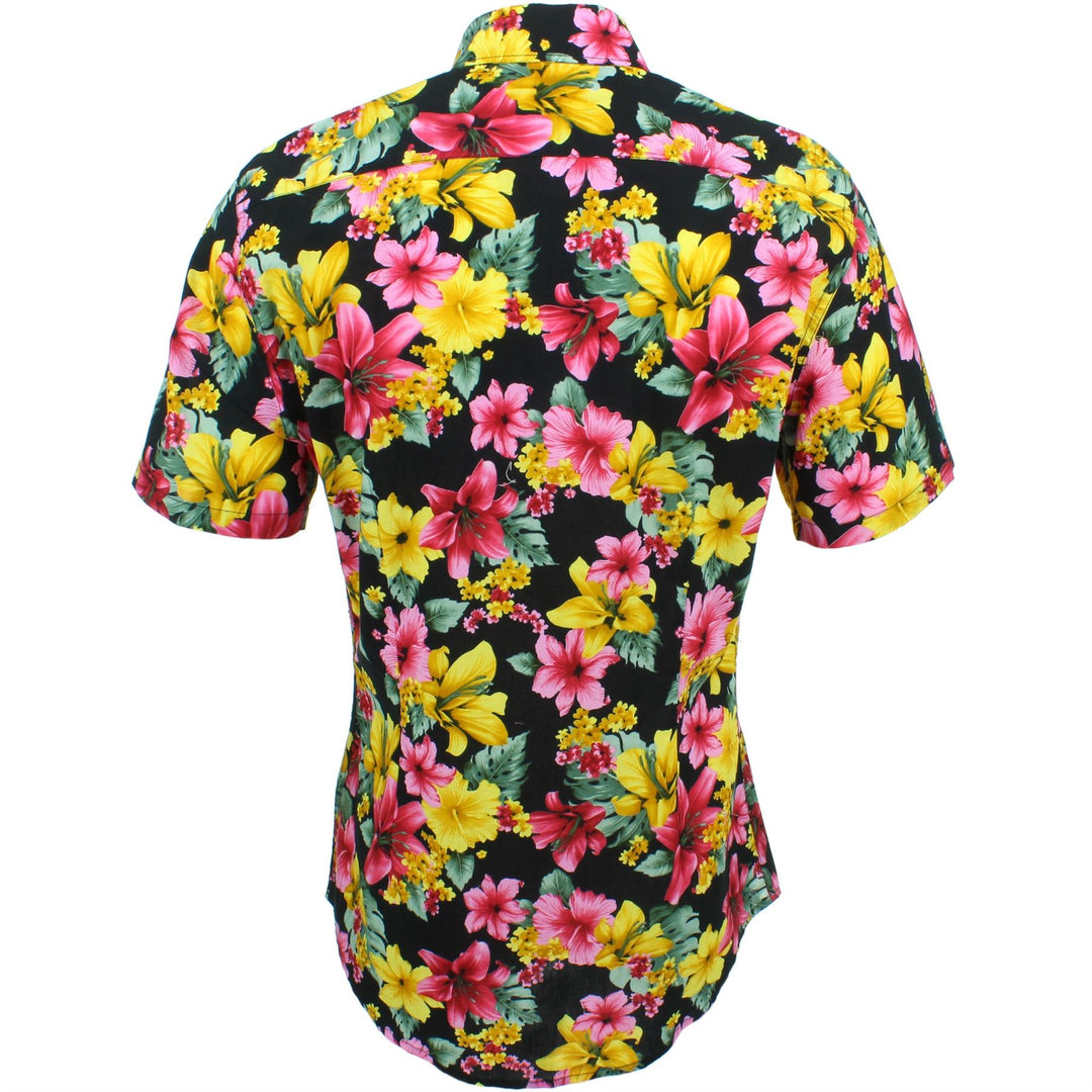 Slim Fit Short Sleeve Shirt - Lilies