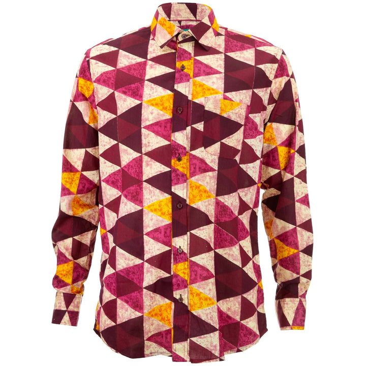 Regular Fit Long Sleeve Shirt - Triangles