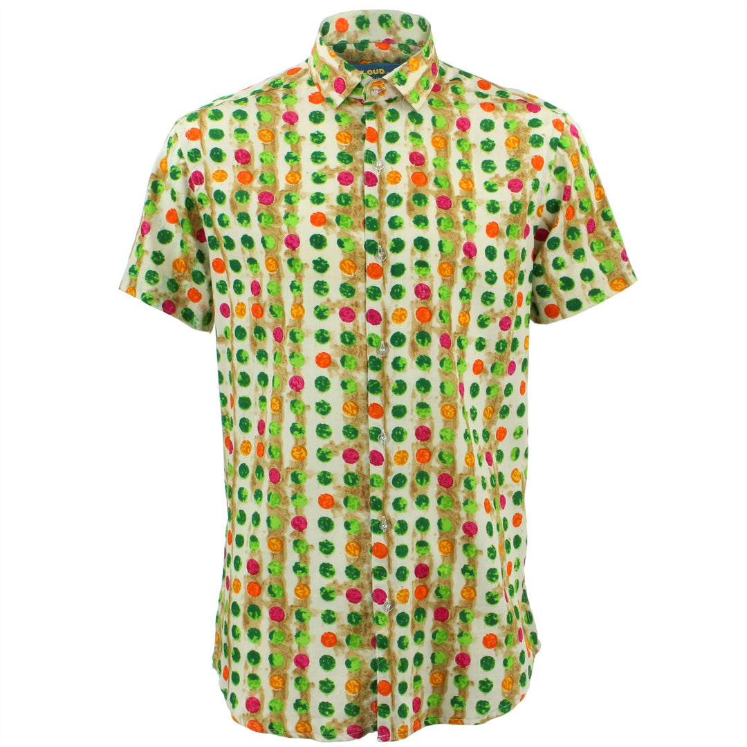 Slim Fit Short Sleeve Shirt - Multi Dotty