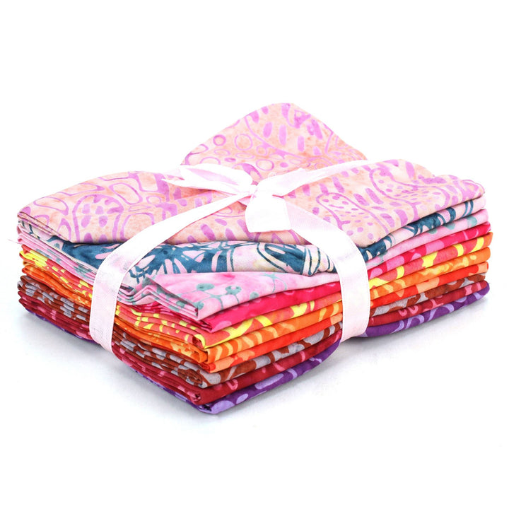 Fat Quarter - 10 Pieces of 19" x 20" Cotton Batik
