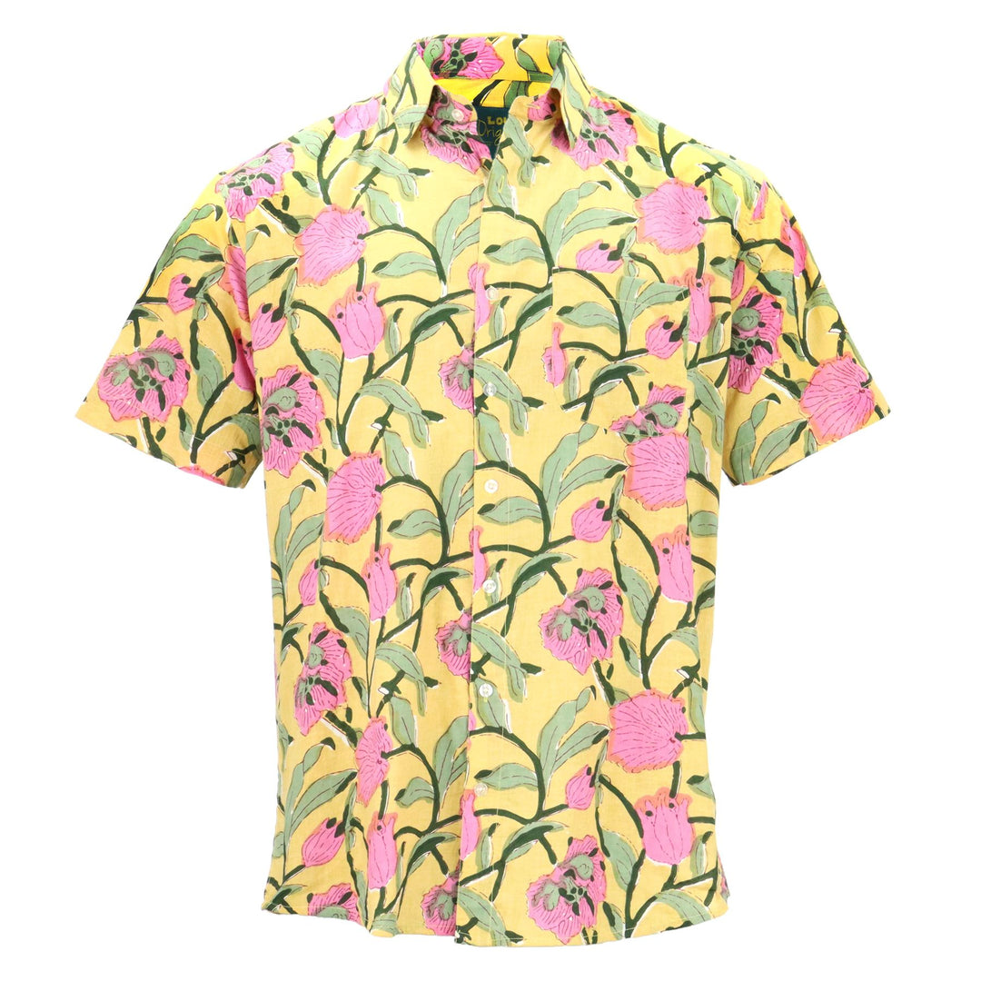 Regular Fit Short Sleeve Shirt - Sunburst Petals