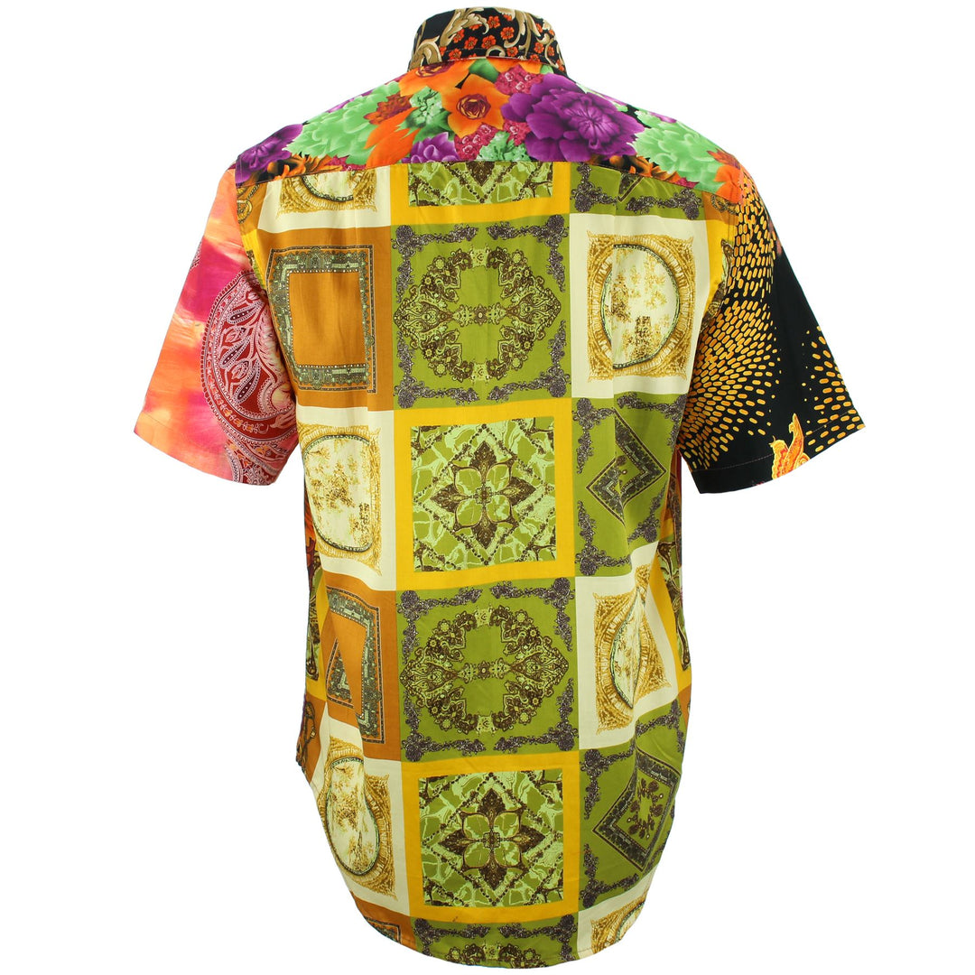 Regular Fit Short Sleeve Shirt - Random Mixed Panel