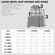 Hand Knitted Wool Hooded Jacket Cardigan Ladies Cut - SD Black Rainbow Orange