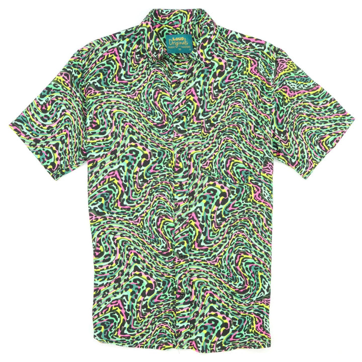 Regular Fit Short Sleeve Shirt - Acid Leopard