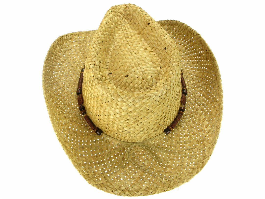 Straw Cowboy Hat with Wood Band