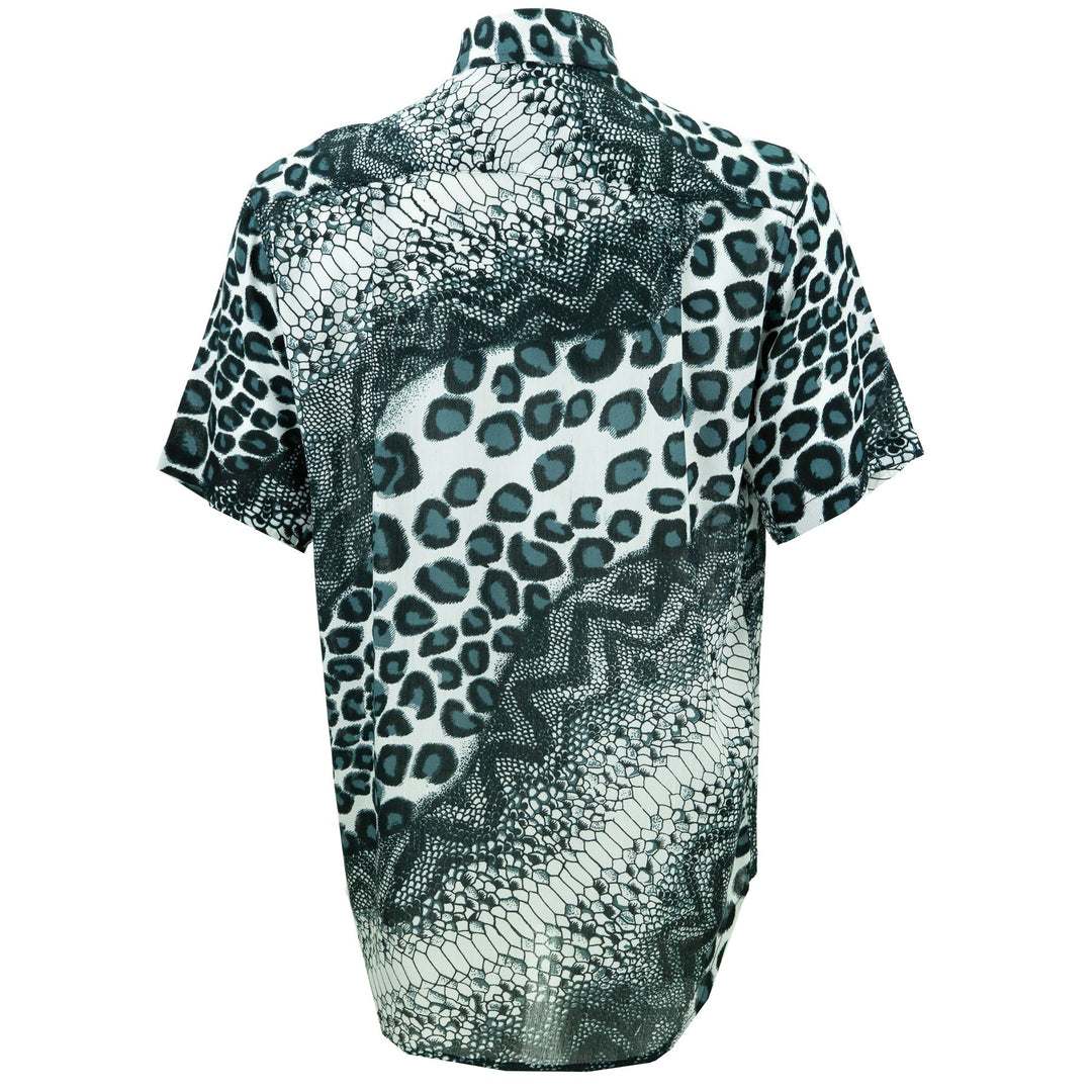 Regular Fit Short Sleeve Shirt - Jungle Menagerie - Grey