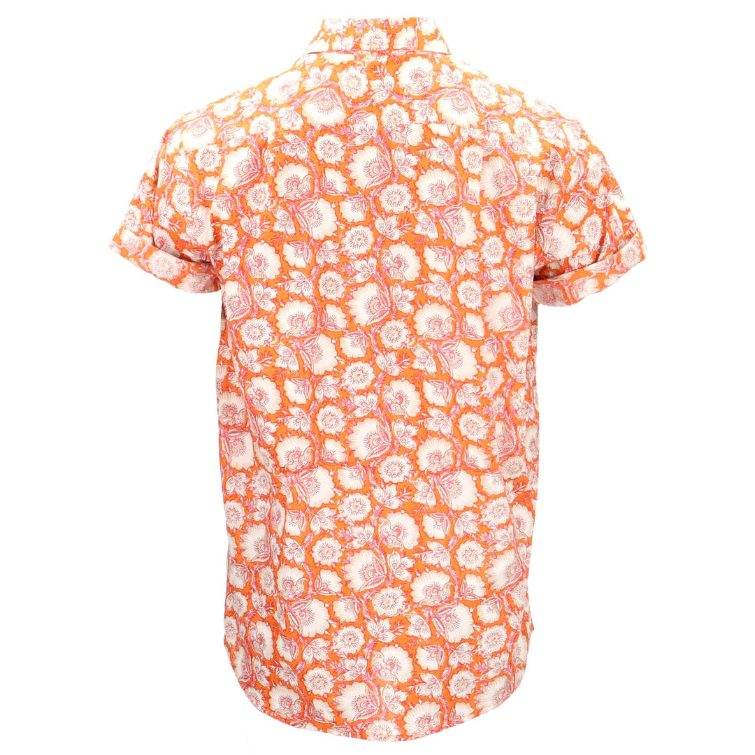 Regular Fit Short Sleeve Shirt - Coral Floral