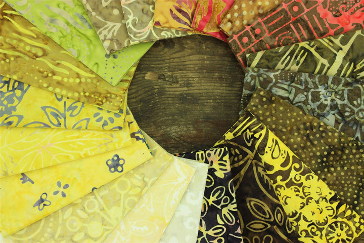 Fat Quarter - 20 Pieces of 19" x 20" Cotton Batik