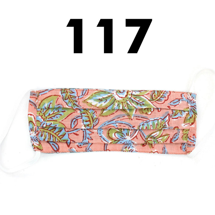 100% Cotton Handmade Pleated Face-Mask