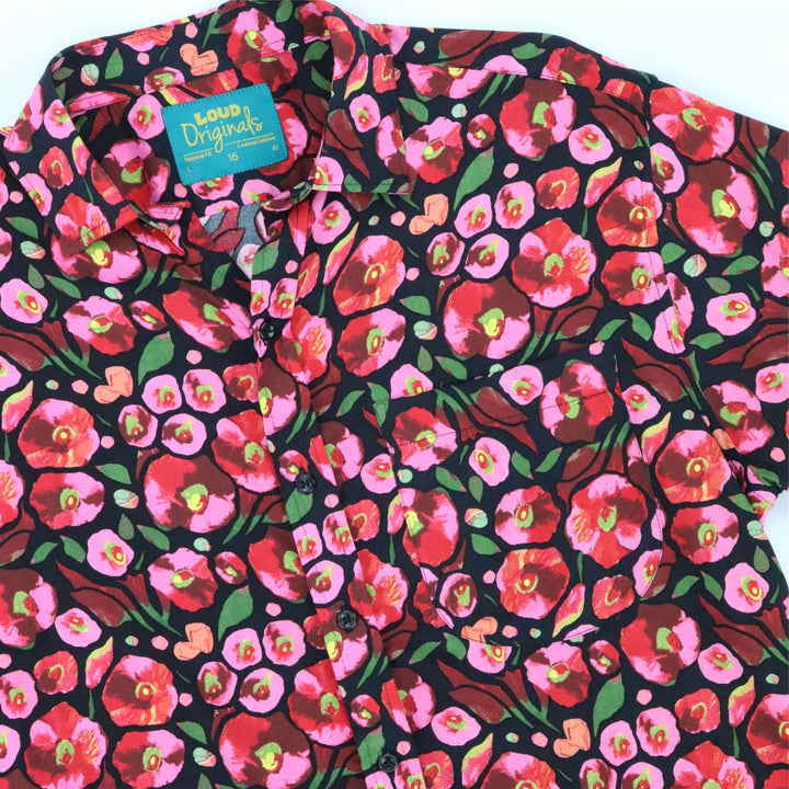 Regular Fit Short Sleeve Shirt - Scarlet Bloom