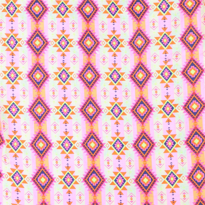 Regular Fit Short Sleeve Shirt - Neon Navajo