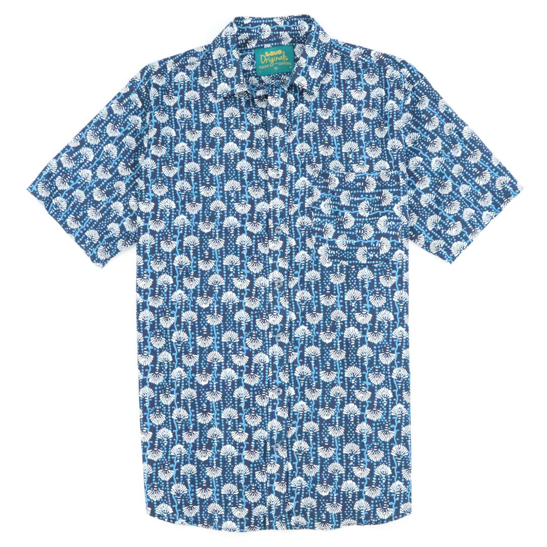 Regular Fit Short Sleeve Shirt - Indigo Fan