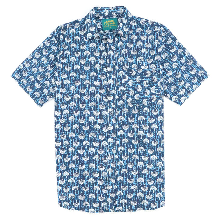 Regular Fit Short Sleeve Shirt - Indigo Fan