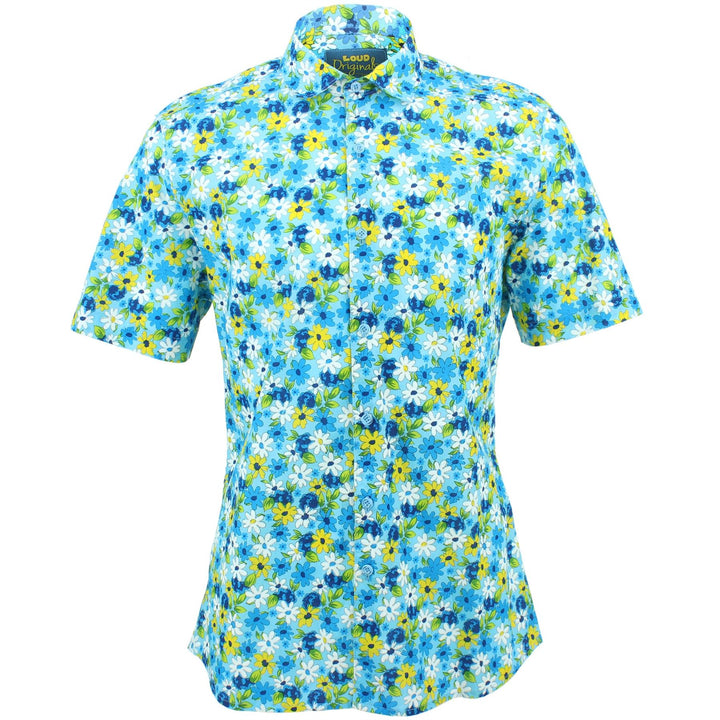 Slim Fit Short Sleeve Shirt - Daisies