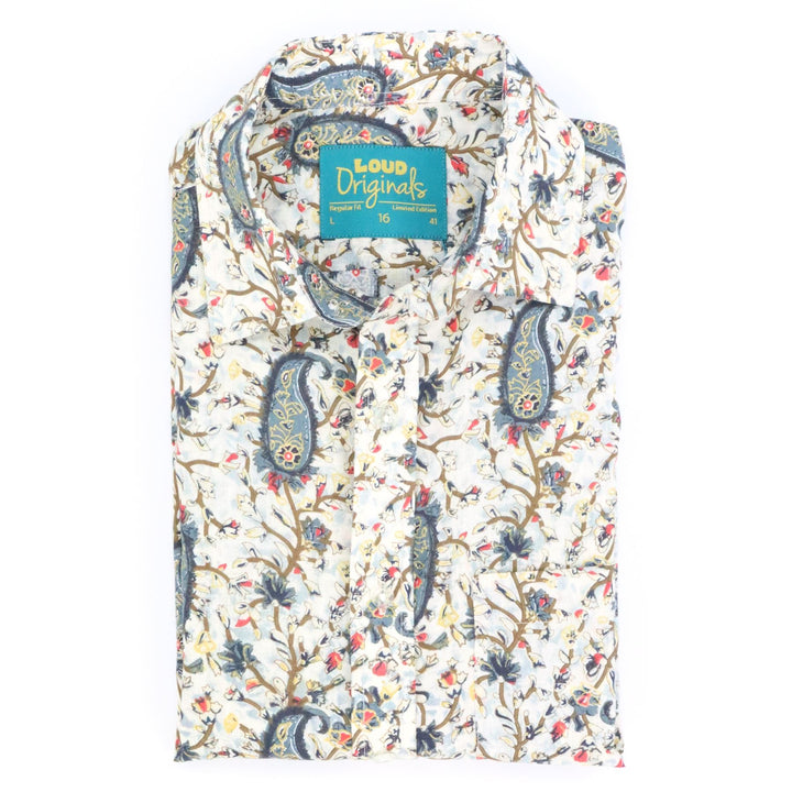 Regular Fit Short Sleeve Shirt - Paisley Henna