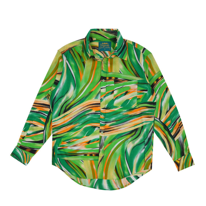 Regular Fit Long Sleeve Shirt - Emeral Wave
