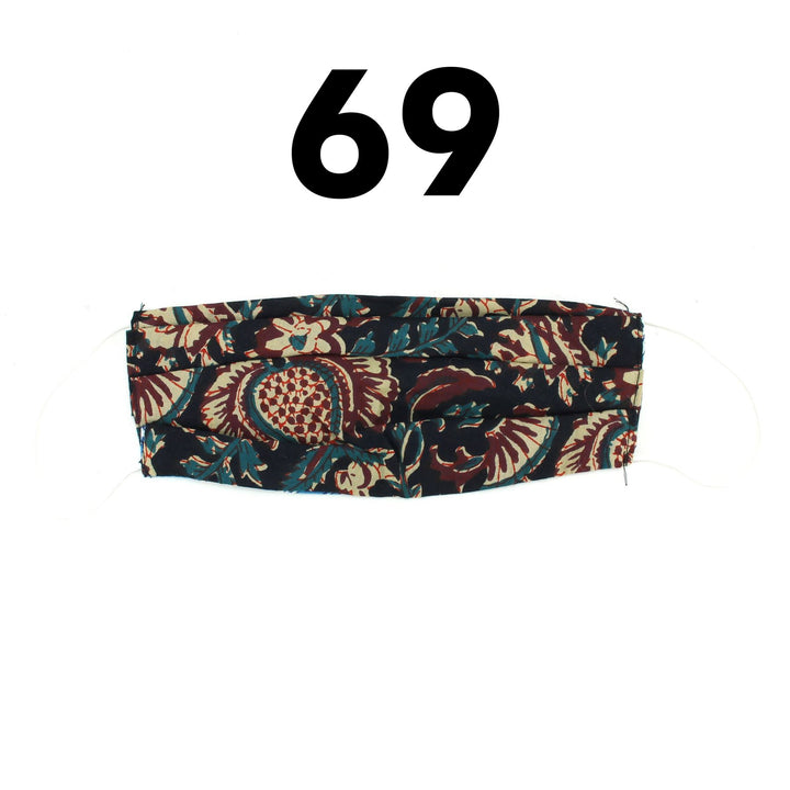 100% Cotton Handmade Pleated Face-Mask
