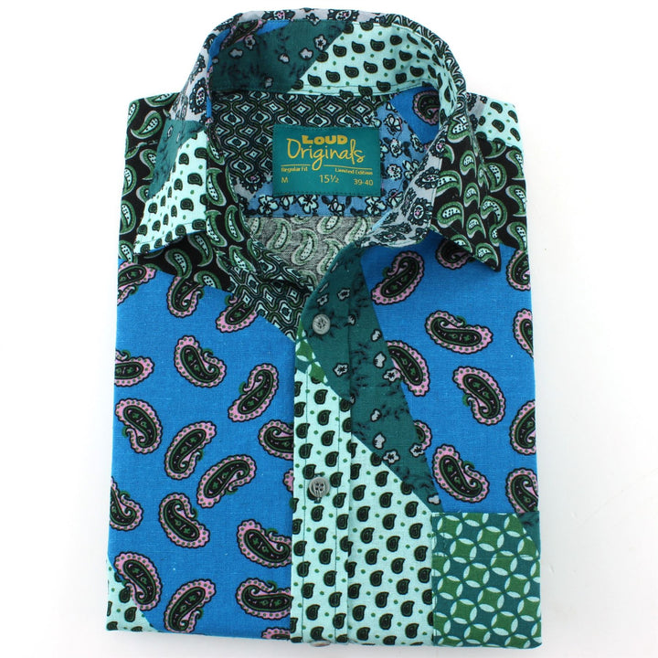 Regular Fit Short Sleeve Shirt - Mixed Paisley