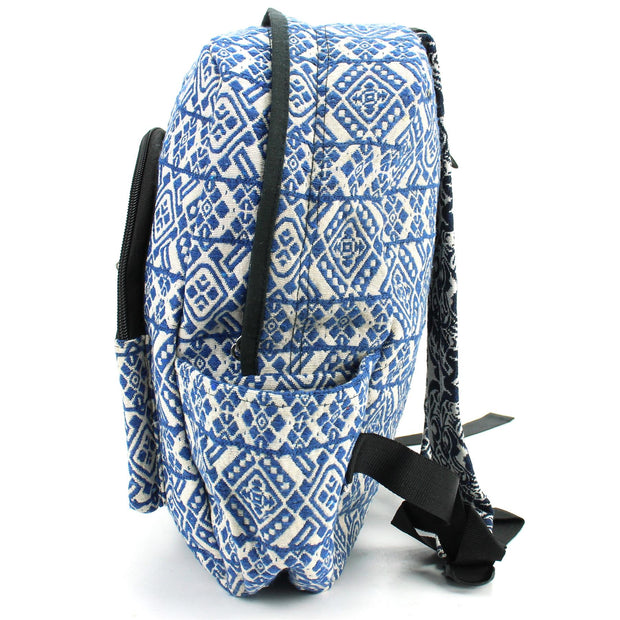 Himalayan Hemp Backpack - Blue Diamond