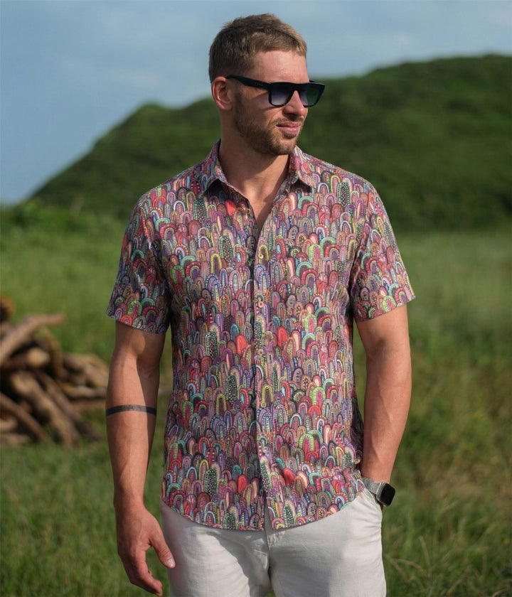 Regular Fit Short Sleeve Shirt - Tribal Scales