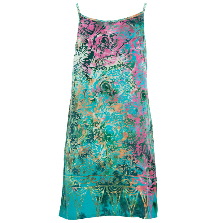 Strappy Dress - Turquoise Batik Wash