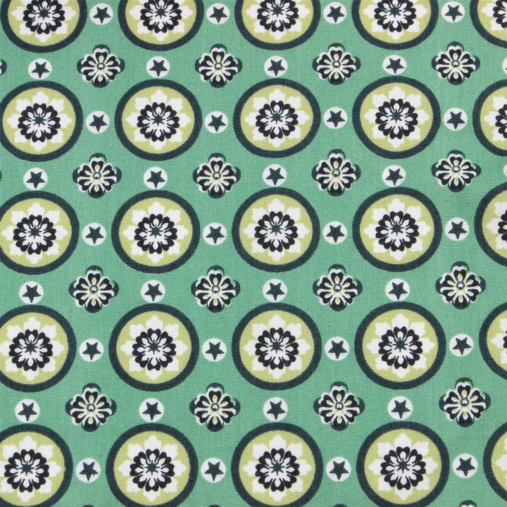 Tailored Fit Long Sleeve Shirt - Green Circle Print